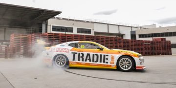 David Reynolds cuts a skid at the Tradie Beer brewery. Image: Supplied